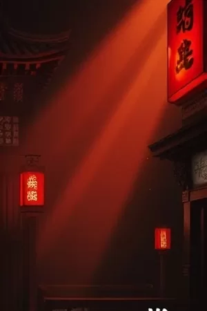 《雾港来信》第二季剧照:灯塔下的两个人影与雨夜海面